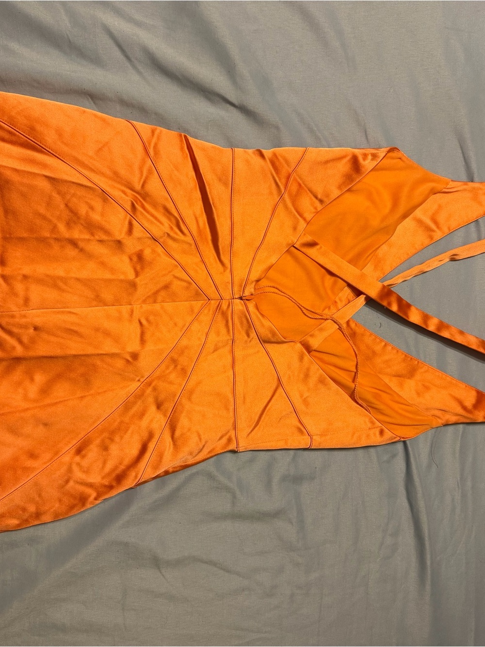 Sleeveless Orange Bodycon Dress
